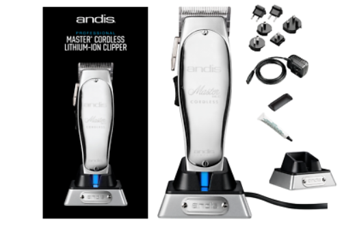 ANDIS Master Cordless Lithium Ion Adjustable Blade Clipper 110-220 Volts Model #AN-12470, UPC: 040102124709