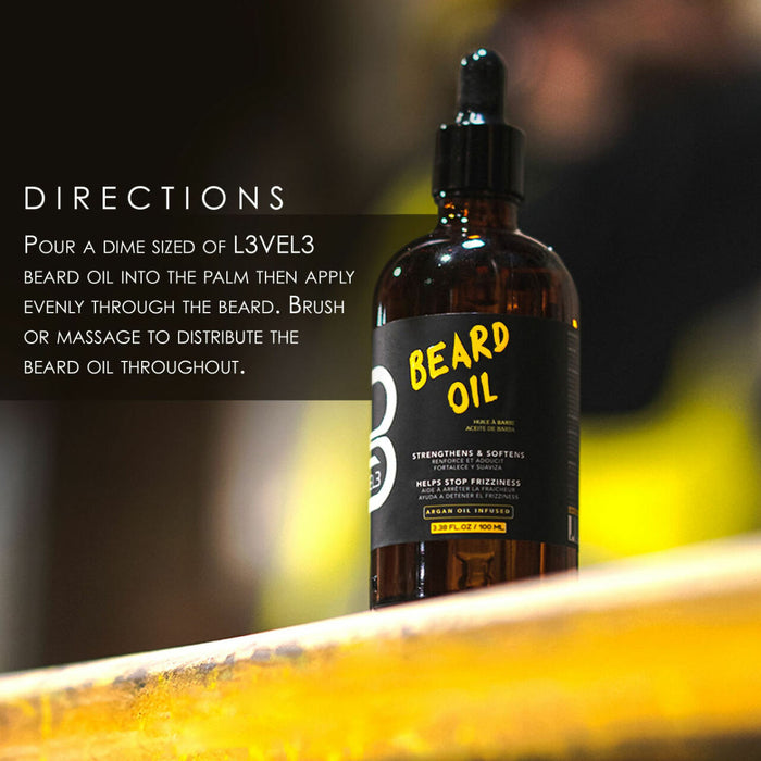 L3VEL3 Beard Oil Model #BEARD-OIL-100ML, UPC: 850018251372