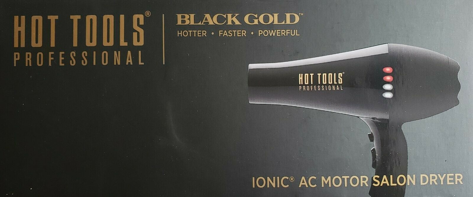 HOT TOOLS Black Gold Ionic Ac Motor Salon Dryer Model #HO-HT7008BG, UPC: 078729370087