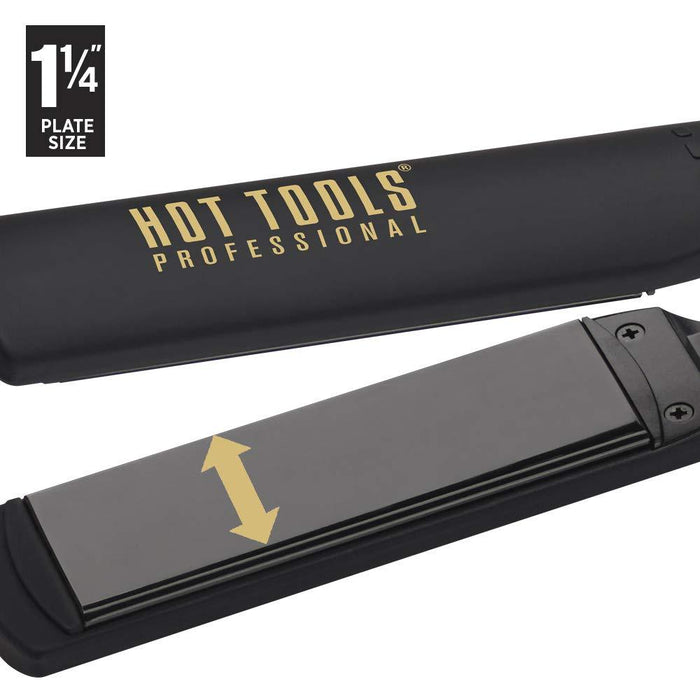HOT TOOLS Black Gold 1 1/4" Digital Salon Flat Iron Model #HO-HT7117BG, UPC: 078729171172