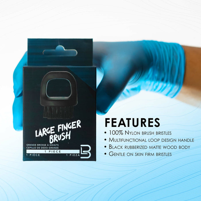 L3VEL3 Barber Large Finger Brush Model #L3-SVB025-D, UPC: 850016995544