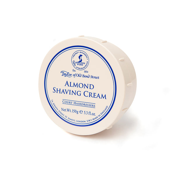 TAYLOR OF OLD BOND STREET Almond Shaving Cream Bowl 150g Model #YT-01002, UPC: 696770010020