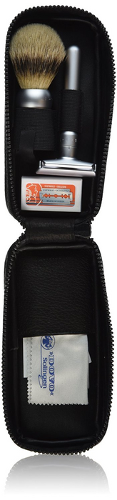 Merkur-Razor Leather Zipper Shaving Set Model #ME-368016, UPC: 4045284022368
