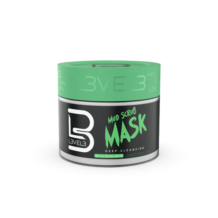 L3VEL3 Mud Scrub Mask 500ml Model #SCRUB-MUD-500ML, UPC: 850018251181