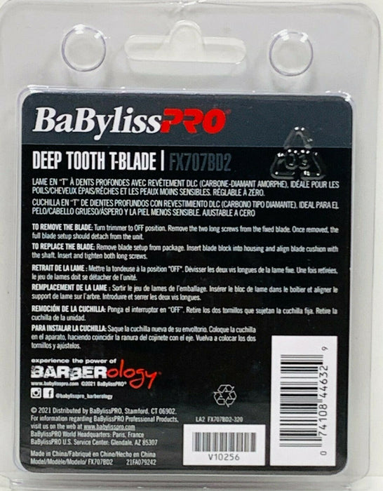 BaByliss PRO FX707BD2 Replacement DLC T-Blade Deep Tooth 2.0MM for FX787 & FX726 Model #BB-FX707BD2, UPC: 074108446329