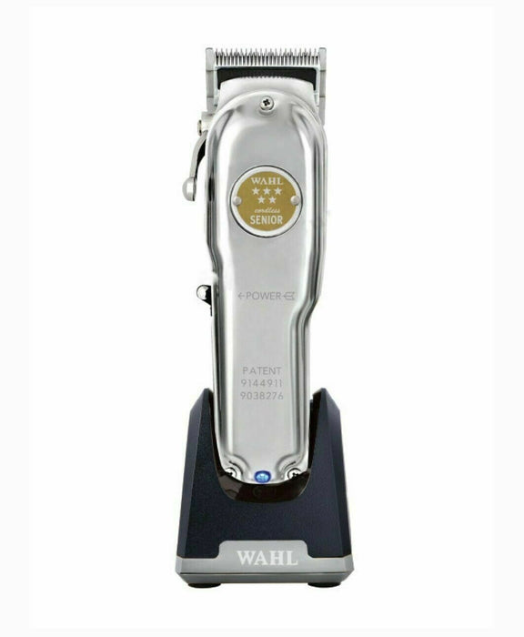 Wahl Professional Cordless SENIOR Clipper METAL Edition with Staggered Tooth Blade, DUAL Voltage 100-220 Volts Model #WA-3000112, UPC: 043917000879