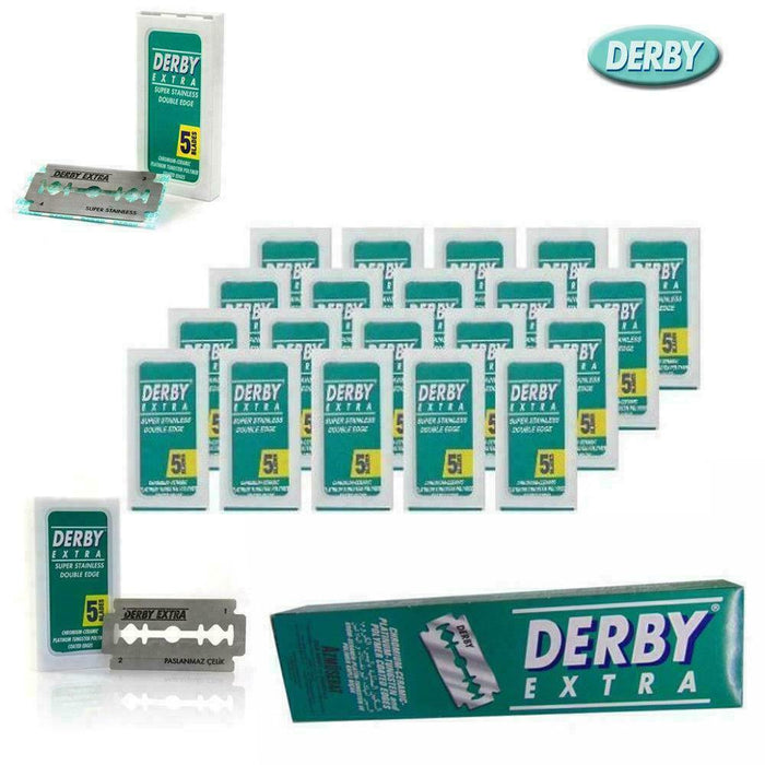 DERBY Extra Double Edge Razor Blades Count 100. Model #D114, UPC: 8690885200064