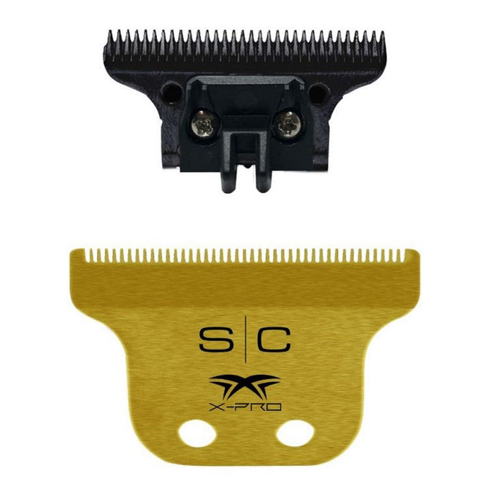 STYLECRAFT Classic Gold X-Pro Fixed Trimmer Blade w/ DLC Deep Tooth Cutter Model #ZZ-SC516G, UPC: 810069131344
