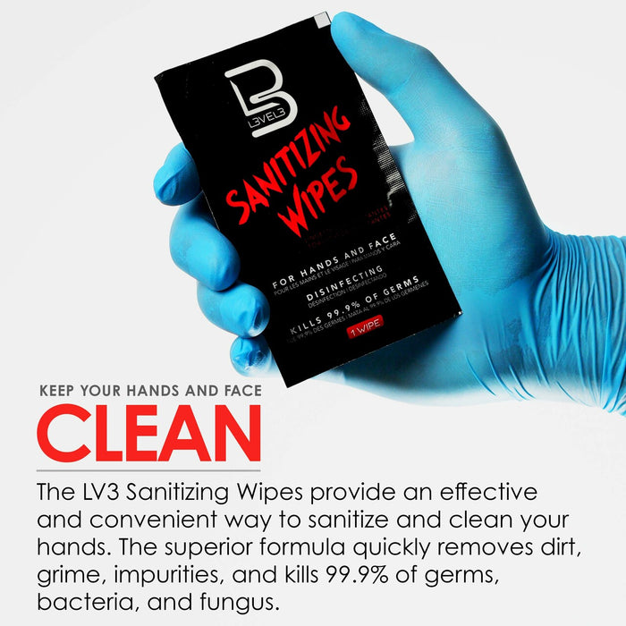 L3VEL3 Sanitizing Wipes - Box Of 100 Model #SANIT-WIPES-100PC, UPC: 850018251433